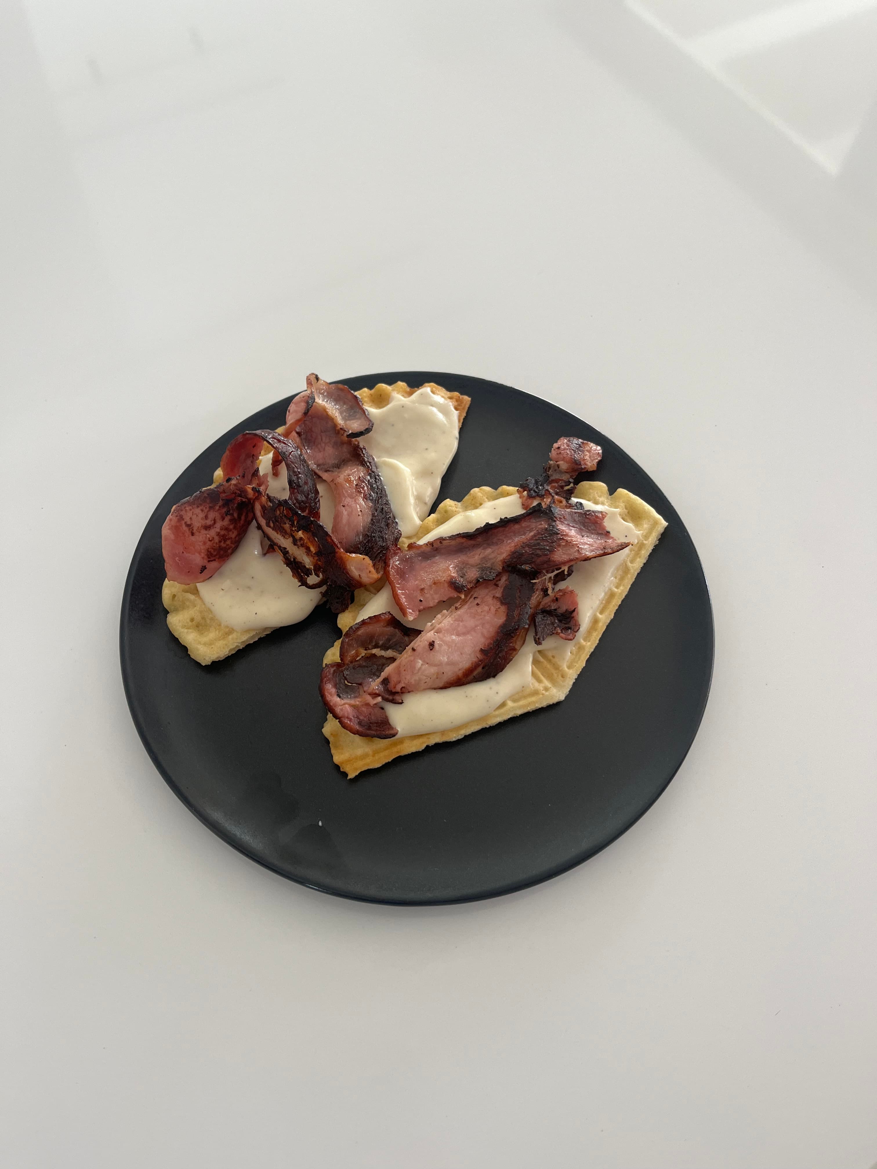Gruyere Cheese and Bacon Waffles